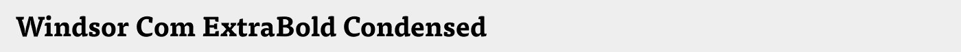 Windsor Com ExtraBold Condensed