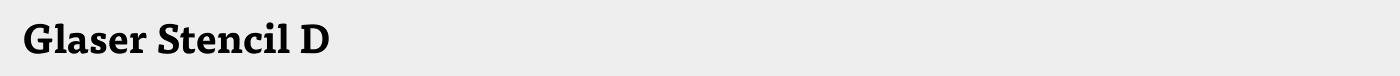 Glaser Stencil D