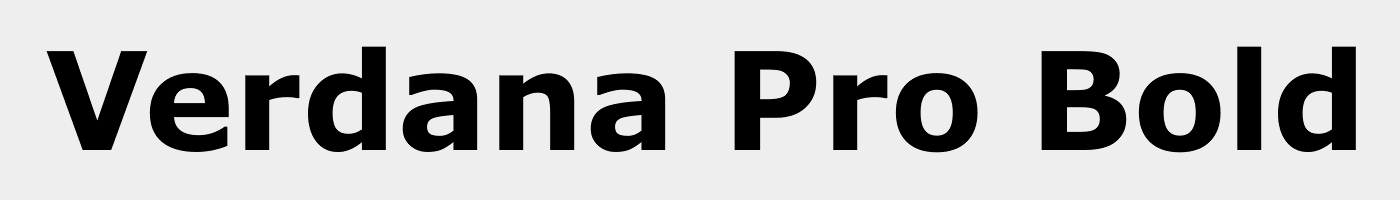 Verdana Pro Bold