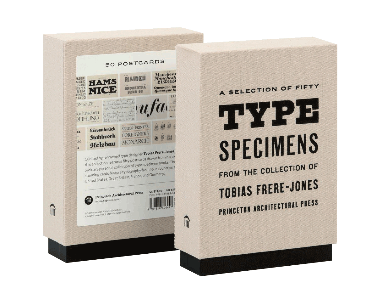 Postkartenset: Fifty Type Specimens (US-Import)