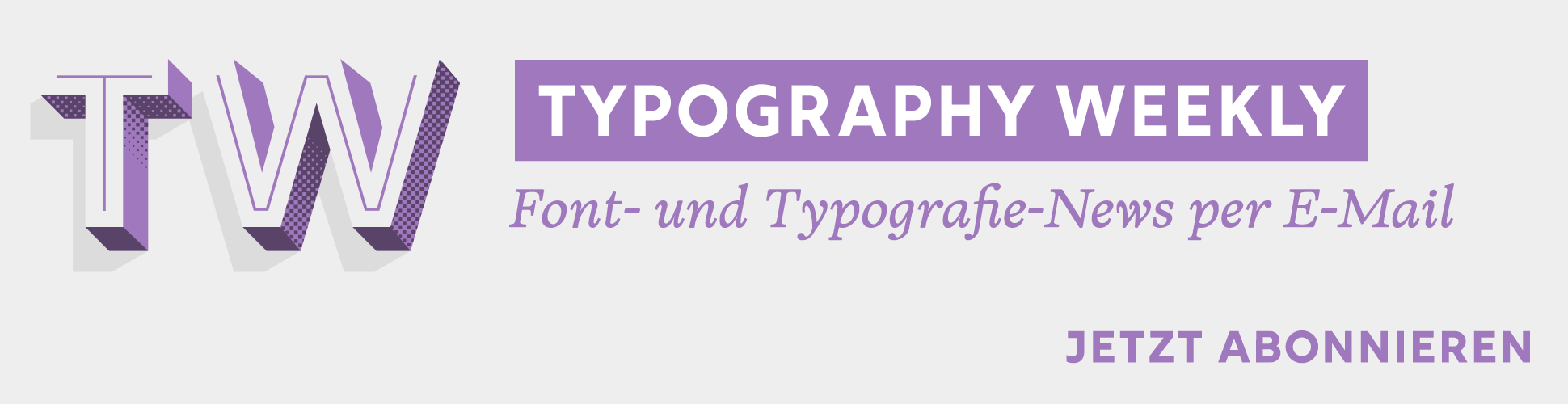 Die besten Typografie-Links bequem per E-Mail erhalten. 