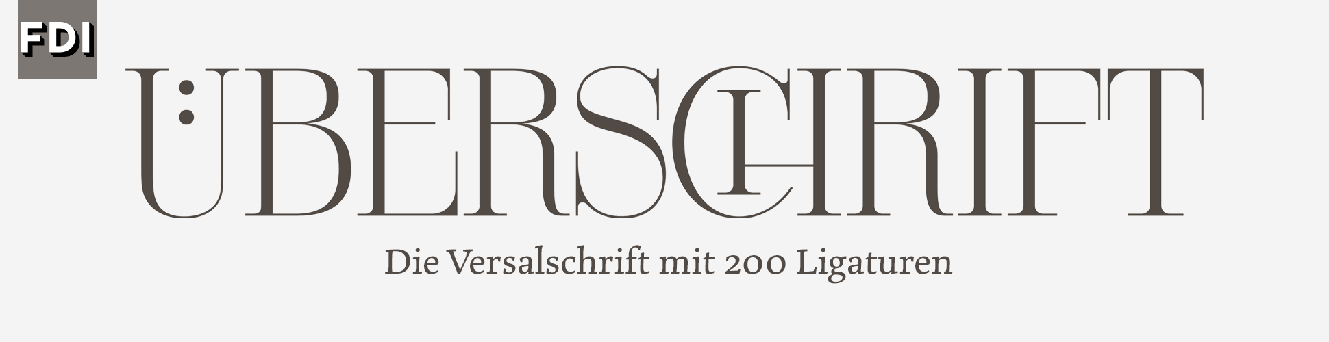 Überschrift: Ein Versalalphabet mit 200 ausdrucksstarken Ligaturen