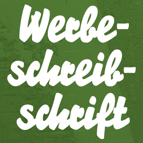 Verbundene Werbeschreibschriften der 1930er