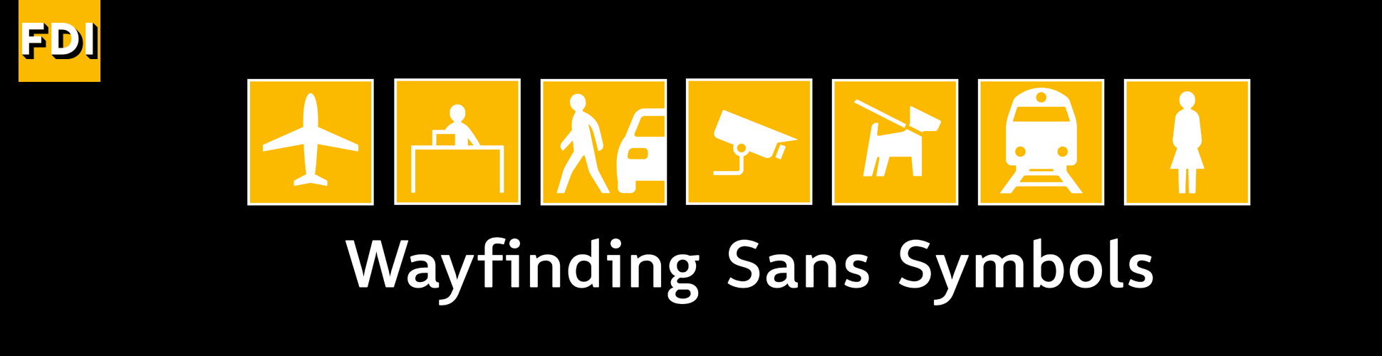 Wayfinding Sans Symbols: Der Piktogramm-Font für Beschilderungssysteme