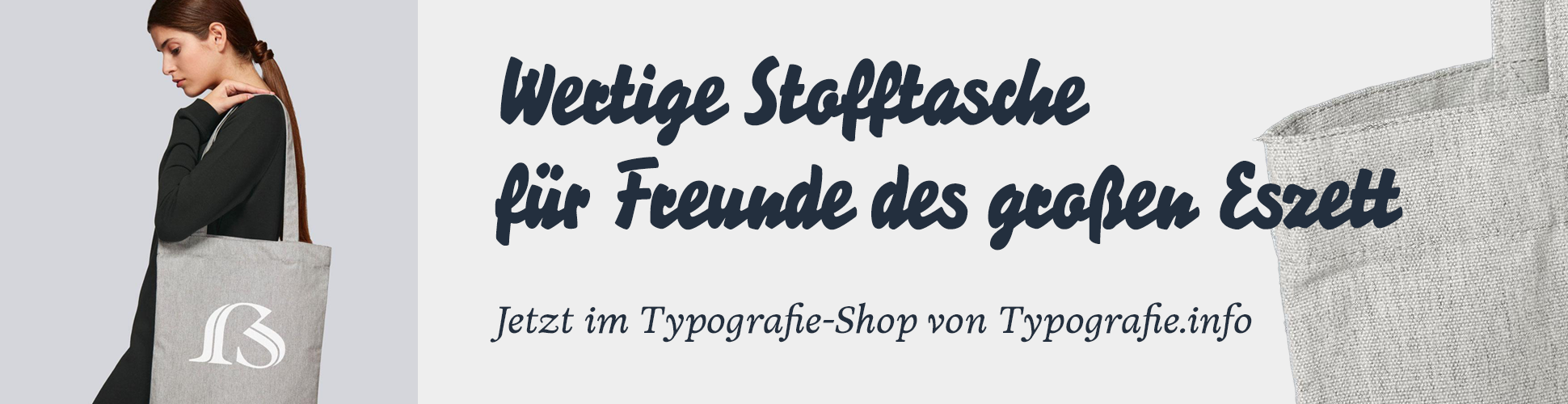 Wertige Stofftasche für Freunde des großen Eszett. Jetzt im Shop aufrufen …
