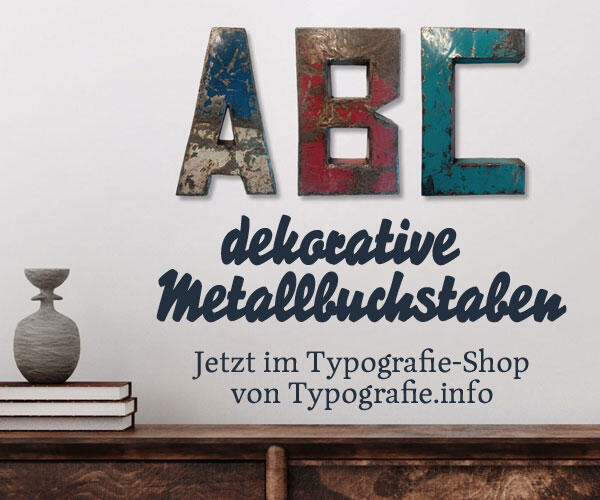 Das dekorative Upcycling-ABC aus Metall. Jetzt in unserem Typografie-Shop.
