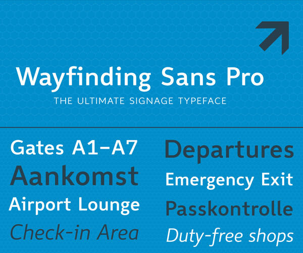 Wayfinding Sans: optimale Lesbarkeit für Beschilderungssysteme