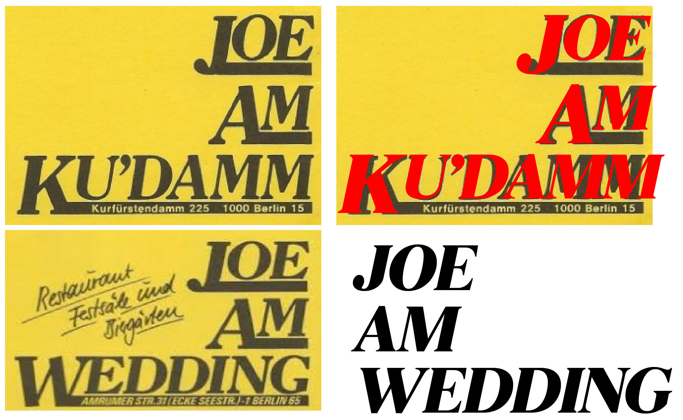 Schriftart JOE AM WEDDING