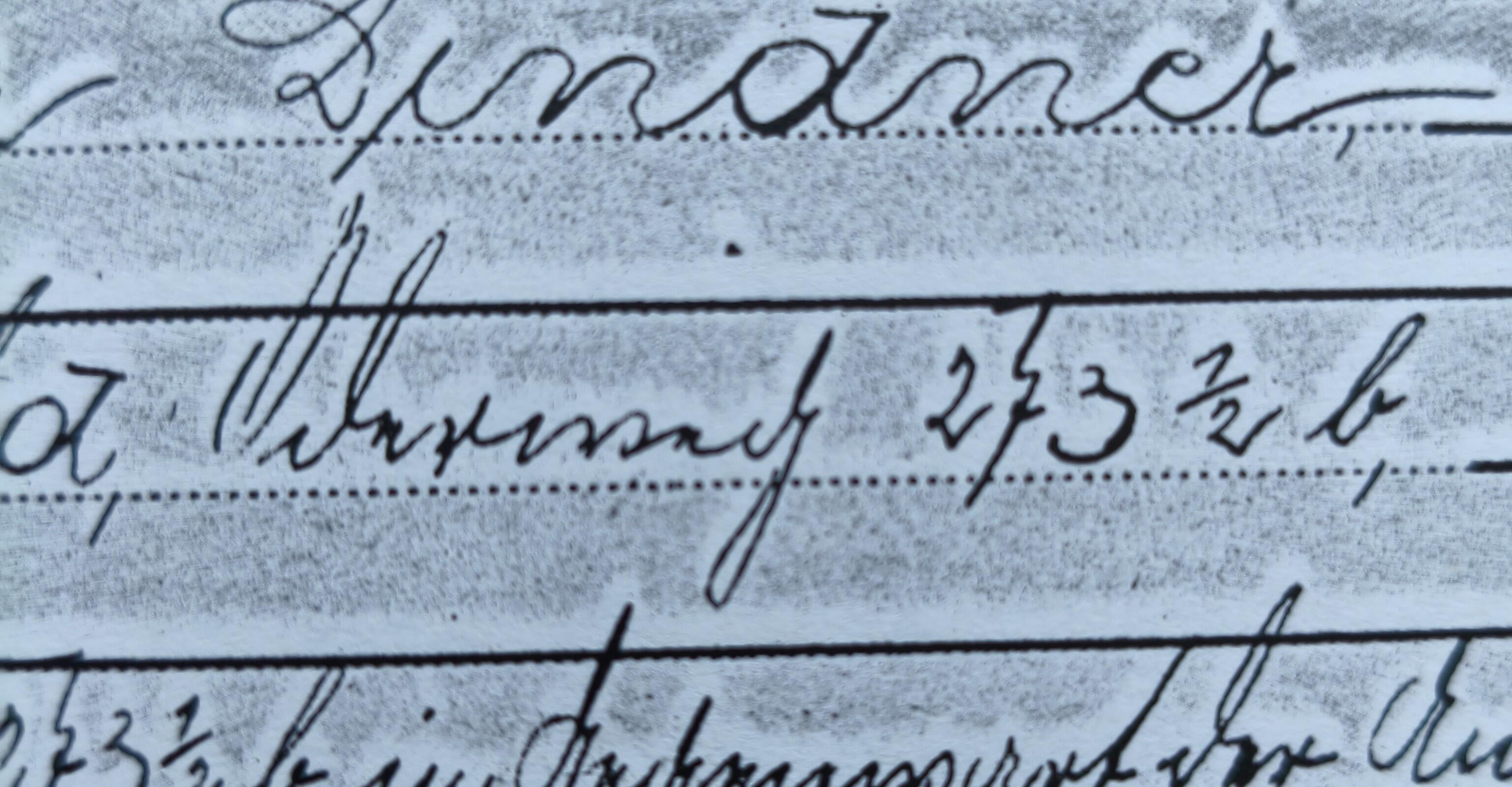 wie heißt dieses Wort? Es handelt sich um einen Ortsteil oder eine Straße in einer Geburtsanzeige von 1935
